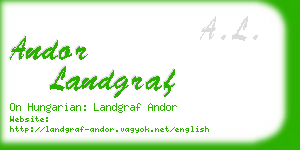 andor landgraf business card